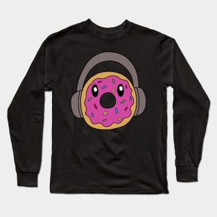 Donut Headphones Long Sleeve T-Shirt